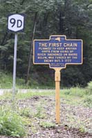 Click to enlarge sign The First Chain along the Hudson River.
